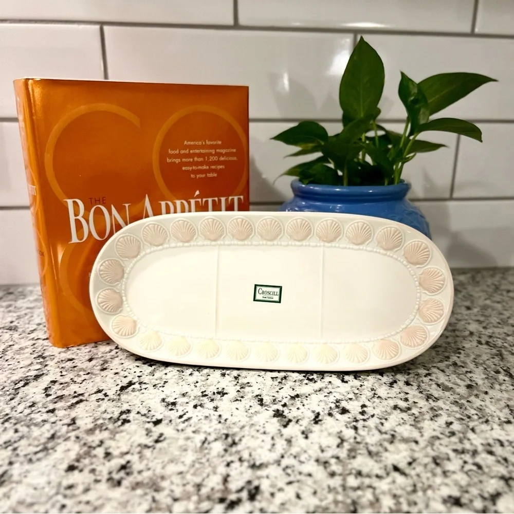 Croscill Shell‎ Soap Dish Brand New Santorini 13” long seashell Peach